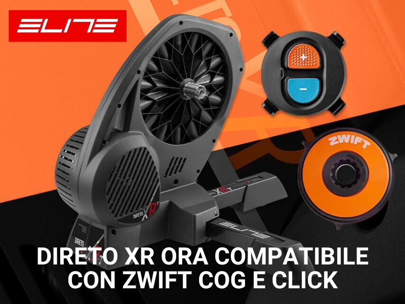 Rullo ELITE Direto XR (-T) è ora compatibile con il cambio Zwift Cog e Click